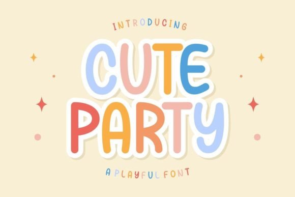 Cute Party: A Playful Display Font for Editorial Projects