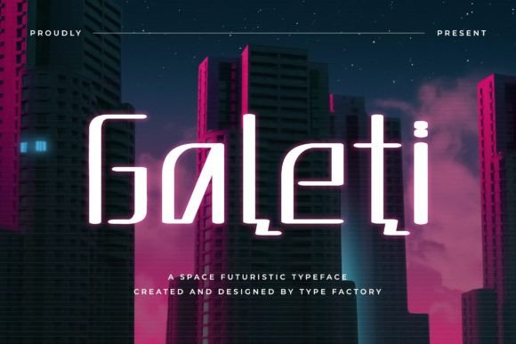 Galeti: A Futuristic Display Font for Digital Interfaces