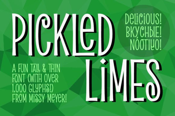 Pickled Limes Font: A Tall, Narrow Typeface for Standout Branding