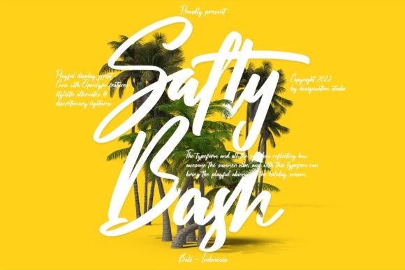 Salty Bash: A Playful Tropical Display Font for Handmade Designs