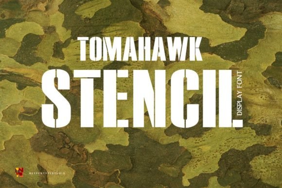 Tomahawk Stencil: A Bold Typeface for Campaign Designers