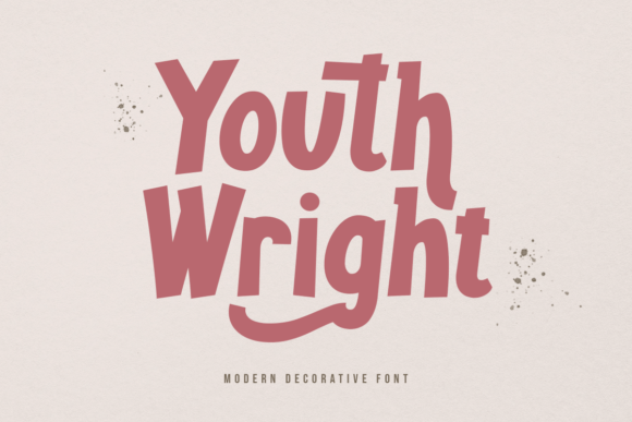 Youth Wright: A Hand-Painted Display Font for Editorial Projects