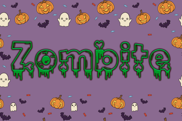 Zombite: A Spooky Display Font Crafters and Makers Adore